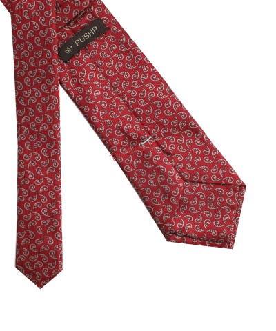 BLOOD RED, 3 Fold Micro Tie - Small Design