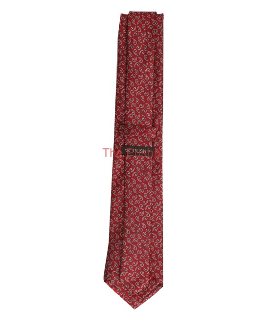 BLOOD RED, 3 Fold Micro Tie - Small Design BLOOD RED, 3 Fold Micro Tie - Small Design