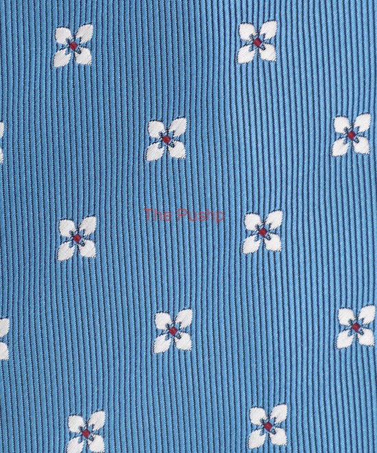 BLUE HEAVEN, 3 Fold Micro Tie - Small Design BLUE HEAVEN, 3 Fold Micro Tie - Small Design
