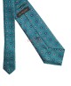CARIBBEAN TURQUOISE, 3 Fold Micro Tie - Dots & Squares CARIBBEAN TURQUOISE, 3 Fold Micro Tie - Dots & Squares