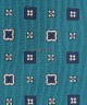 CARIBBEAN TURQUOISE, 3 Fold Micro Tie - Dots & Squares CARIBBEAN TURQUOISE, 3 Fold Micro Tie - Dots & Squares