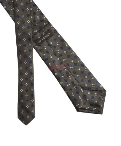 DARK MOSS GREEN, 3 Fold Micro Tie - Small Design
