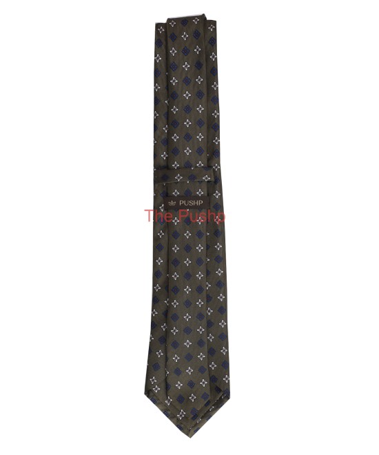 DARK MOSS GREEN, 3 Fold Micro Tie - Small Design DARK MOSS GREEN, 3 Fold Micro Tie - Small Design
