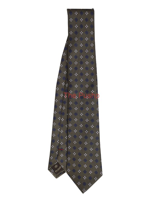 DARK MOSS GREEN, 3 Fold Micro Tie - Small Design DARK MOSS GREEN, 3 Fold Micro Tie - Small Design