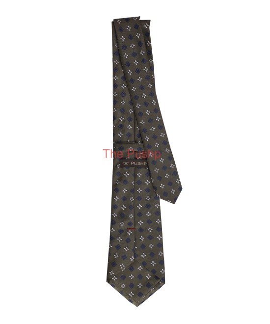DARK MOSS GREEN, 3 Fold Micro Tie - Small Design DARK MOSS GREEN, 3 Fold Micro Tie - Small Design