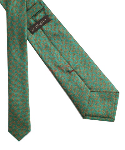 EMERALD GREEN, 3 Fold Micro Tie - Small Design