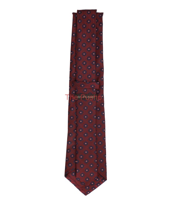 GARNET MAROON, 3 Fold Micro Tie - Small Design GARNET MAROON, 3 Fold Micro Tie - Small Design
