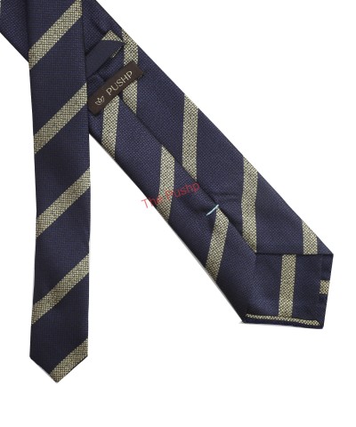 INDIGO BLUE, 3 Fold Micro Tie - Stripes & Checks