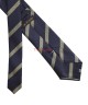 INDIGO BLUE, 3 Fold Micro Tie - Stripes & Checks INDIGO BLUE, 3 Fold Micro Tie - Stripes & Checks
