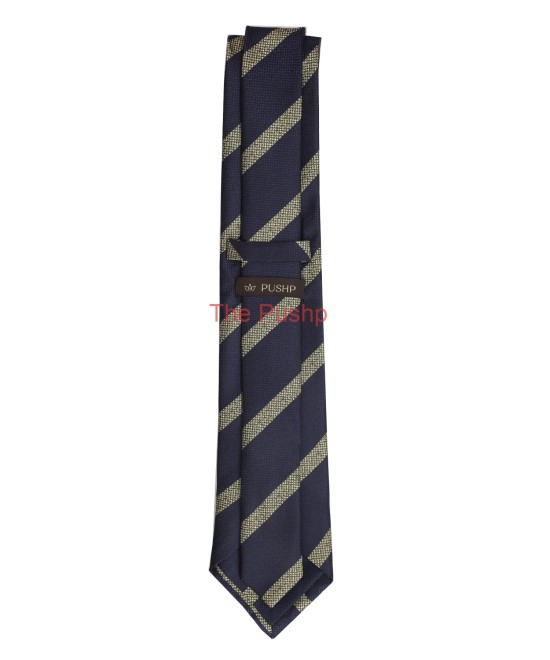 INDIGO BLUE, 3 Fold Micro Tie - Stripes & Checks INDIGO BLUE, 3 Fold Micro Tie - Stripes & Checks