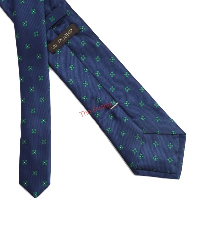 INDIGO BLUE, 3 Fold Micro Tie - Small Design