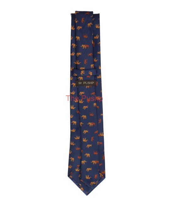 MEDIEVAL BLUE, 3 Fold Micro Tie - The Tuskers MEDIEVAL BLUE, 3 Fold Micro Tie - The Tuskers