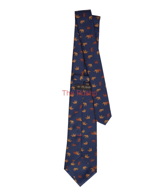 MEDIEVAL BLUE, 3 Fold Micro Tie - The Tuskers MEDIEVAL BLUE, 3 Fold Micro Tie - The Tuskers