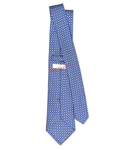 MIDNIGHT BLUE, 3 Fold Micro Tie – Dots & Squares