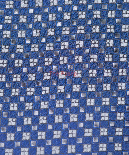 MIDNIGHT BLUE, 3 Fold Micro Tie – Dots & Squares MIDNIGHT BLUE, 3 Fold Micro Tie – Dots & Squares