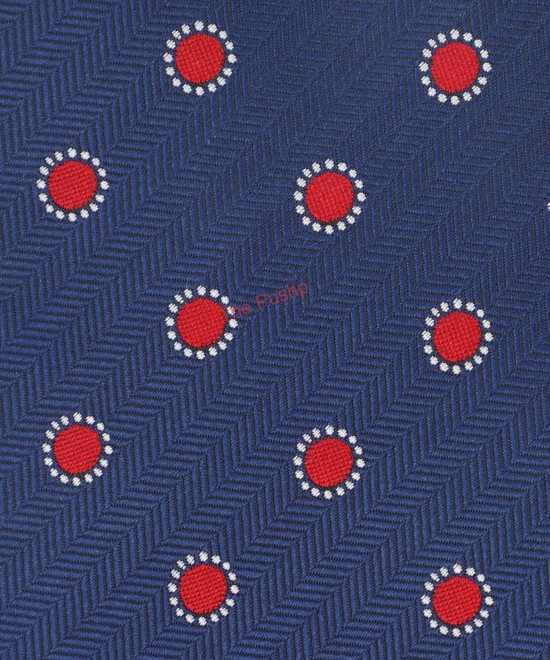 NAVY BLUE, 3 Fold Micro Tie - Polka Dots NAVY BLUE, 3 Fold Micro Tie - Polka Dots