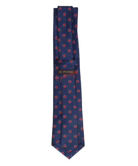 NAVY BLUE, 3 Fold Micro Tie - Polka Dots NAVY BLUE, 3 Fold Micro Tie - Polka Dots