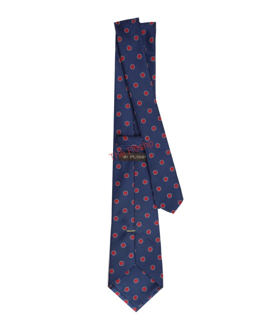 NAVY BLUE, 3 Fold Micro Tie - Polka Dots NAVY BLUE, 3 Fold Micro Tie - Polka Dots