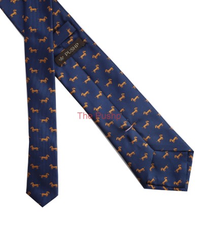 NAVY BLUE, 3 Fold Micro Tie - The Canine