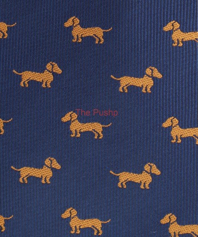 NAVY BLUE, 3 Fold Micro Tie - The Canine