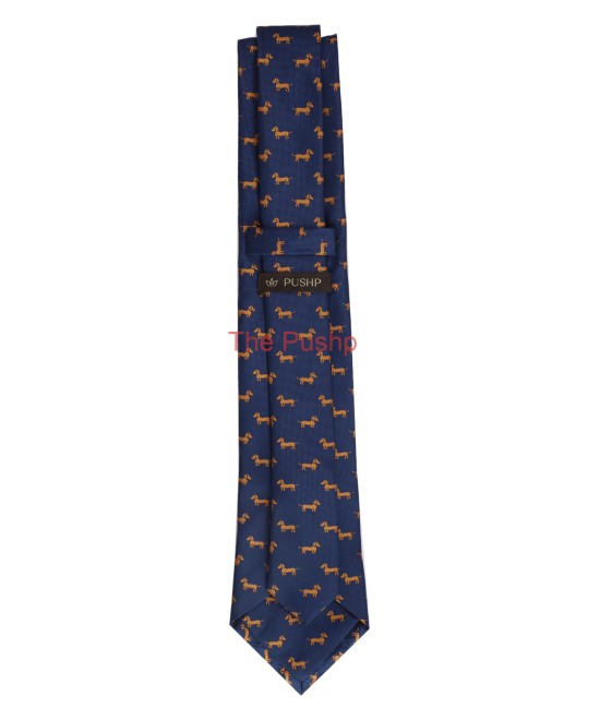 NAVY BLUE, 3 Fold Micro Tie - The Canine NAVY BLUE, 3 Fold Micro Tie - The Canine