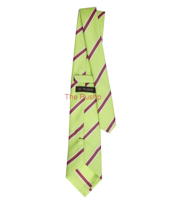 NEON GREEN, 3 Fold Micro Tie - Stripes & Checks NEON GREEN, 3 Fold Micro Tie - Stripes & Checks