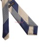 NIGHT BLUE, 3 Fold Micro Tie - Stripes & Checks NIGHT BLUE, 3 Fold Micro Tie - Stripes & Checks