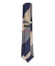 NIGHT BLUE, 3 Fold Micro Tie - Stripes & Checks NIGHT BLUE, 3 Fold Micro Tie - Stripes & Checks