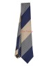 NIGHT BLUE, 3 Fold Micro Tie - Stripes & Checks NIGHT BLUE, 3 Fold Micro Tie - Stripes & Checks