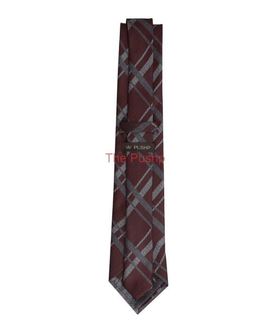Old Mahagany, 3 Fold Micro Tie - Stripes & Checks Old Mahagany, 3 Fold Micro Tie - Stripes & Checks