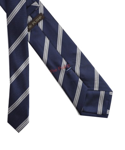 OXFORD BLUE, 3 Fold Micro Tie - Stripes & Checks