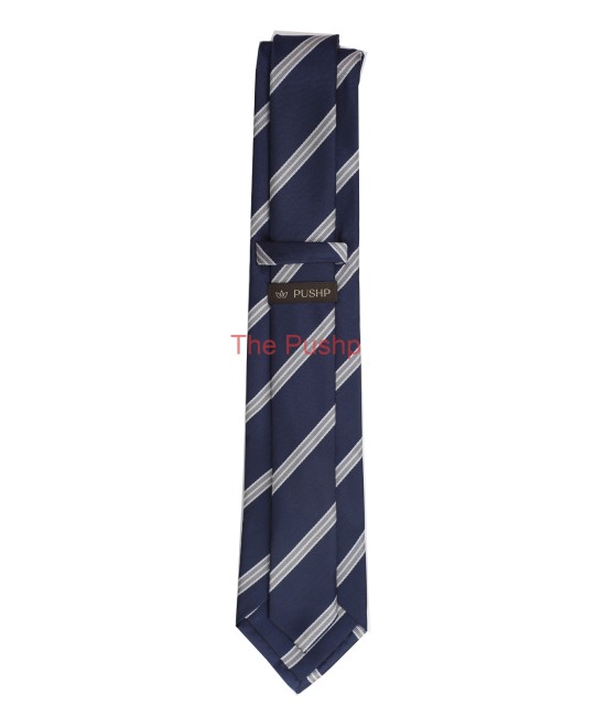 OXFORD BLUE, 3 Fold Micro Tie - Stripes & Checks OXFORD BLUE, 3 Fold Micro Tie - Stripes & Checks