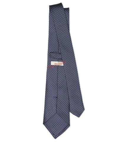 OXFORD BLUE, 3 Fold Micro Tie – Dots & Squares