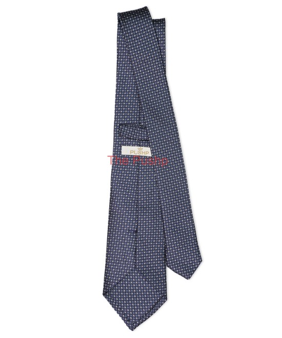 OXFORD BLUE, 3 Fold Micro Tie – Dots & Squares OXFORD BLUE, 3 Fold Micro Tie – Dots & Squares