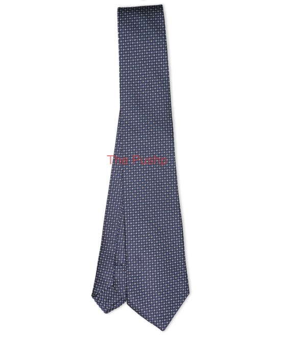 OXFORD BLUE, 3 Fold Micro Tie – Dots & Squares OXFORD BLUE, 3 Fold Micro Tie – Dots & Squares