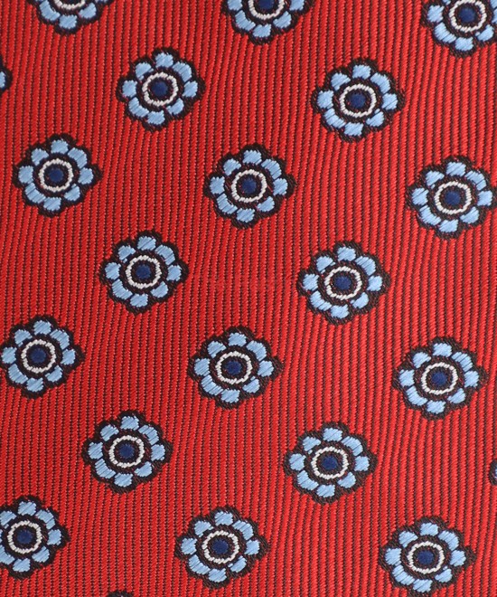 PERSIAN RED, 3 Fold Micro Tie - Small Design PERSIAN RED, 3 Fold Micro Tie - Small Design