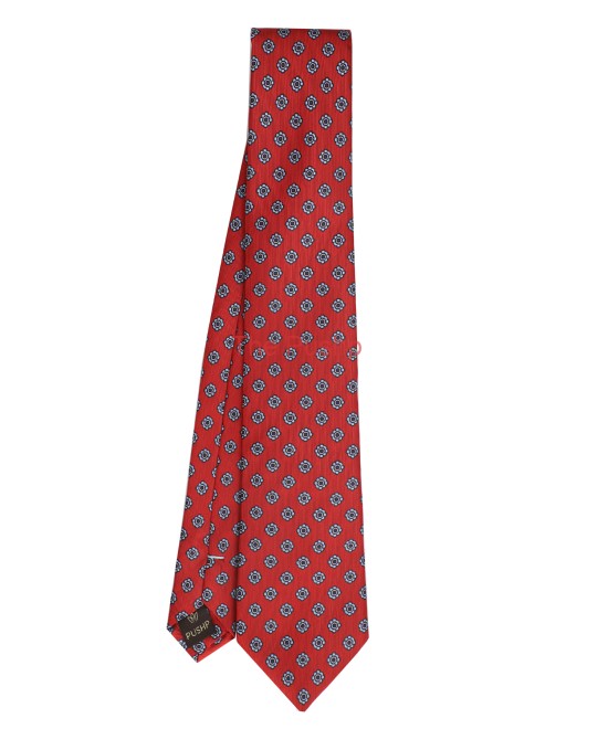 PERSIAN RED, 3 Fold Micro Tie - Small Design PERSIAN RED, 3 Fold Micro Tie - Small Design