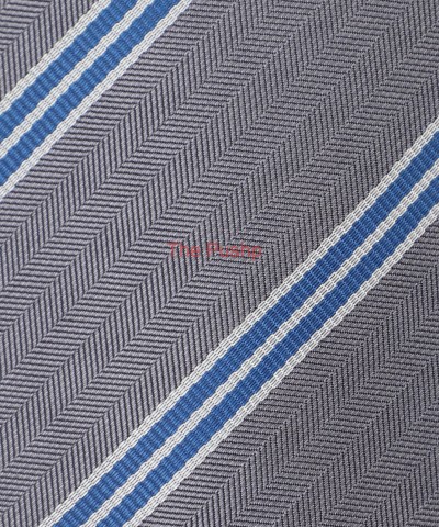 SMOKE GREY, 3 Fold Micro Tie - Stripes & Checks