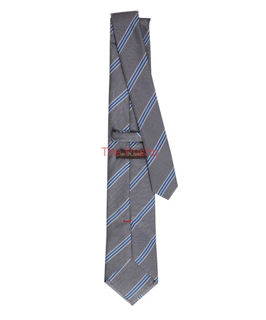 SMOKE GREY, 3 Fold Micro Tie - Stripes & Checks SMOKE GREY, 3 Fold Micro Tie - Stripes & Checks