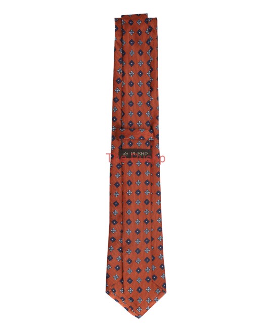 TERRA COTTA, 3 Fold Micro Tie - Small Design TERRA COTTA, 3 Fold Micro Tie - Small Design