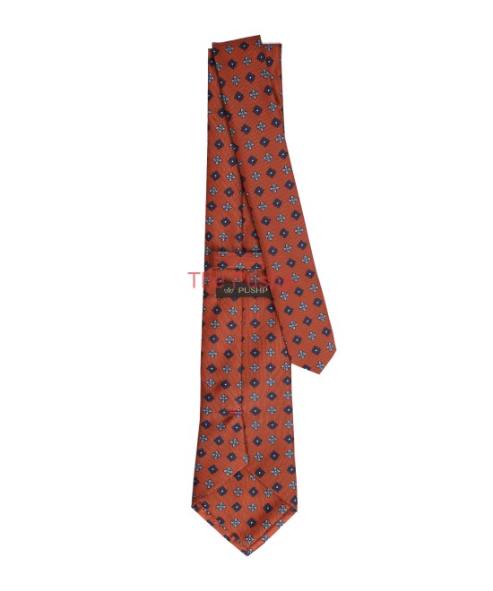TERRA COTTA, 3 Fold Micro Tie - Small Design TERRA COTTA, 3 Fold Micro Tie - Small Design