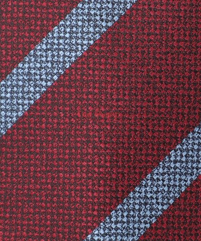 VIVID BURGANDY, 3 Fold Micro Tie - Stripes & Checks