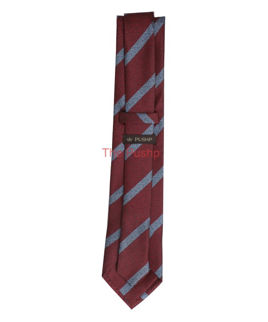 VIVID BURGANDY, 3 Fold Micro Tie - Stripes & Checks VIVID BURGANDY, 3 Fold Micro Tie - Stripes & Checks