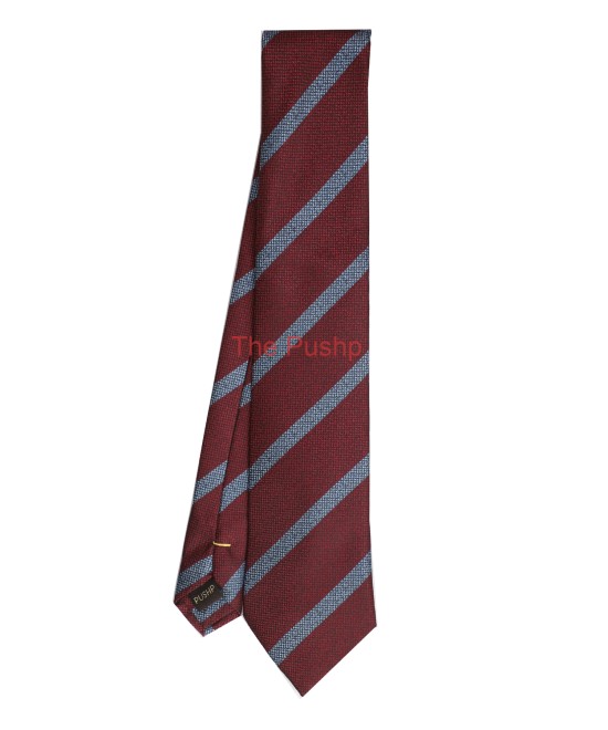 VIVID BURGANDY, 3 Fold Micro Tie - Stripes & Checks VIVID BURGANDY, 3 Fold Micro Tie - Stripes & Checks