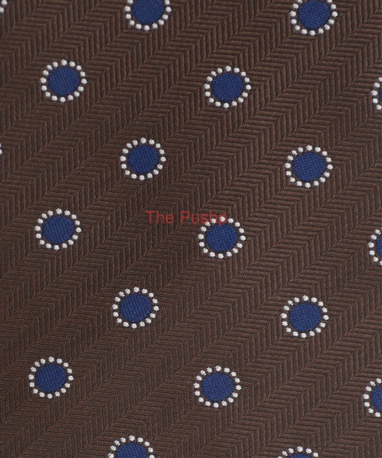 WALNUT BROWN, 3 Fold Micro Tie - Polka Dots WALNUT BROWN, 3 Fold Micro Tie - Polka Dots