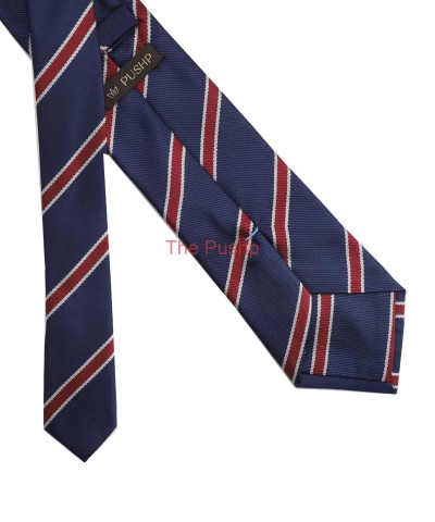 YALE BLUE, 3 Fold Micro Tie - Stripes & Checks
