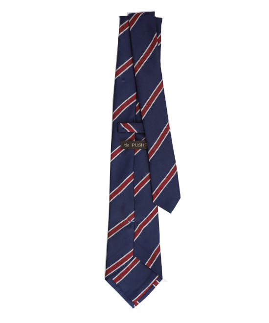 YALE BLUE, 3 Fold Micro Tie - Stripes & Checks YALE BLUE, 3 Fold Micro Tie - Stripes & Checks