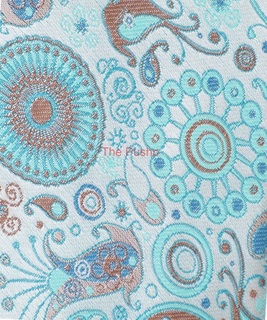 AQUA MIST, 5 Fold Premium Micro Tie – Jacquard Paisley AQUA MIST, 5 Fold Premium Micro Tie – Jacquard Paisley