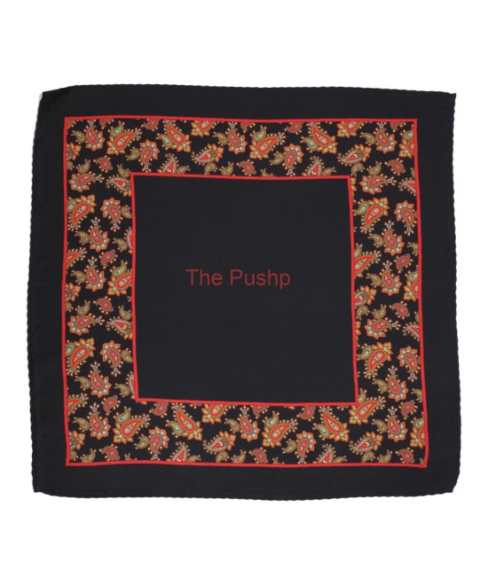 BLACK QUARTZ, Silk Pocket Square – Vintage Paisley BLACK QUARTZ, Silk Pocket Square – Vintage Paisley