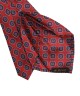 BRICK RED, 5 Fold Micro Tie and Pocket Square - Curved Squares BRICK RED, 5 Fold Micro Tie and Pocket Square - Curved Squares